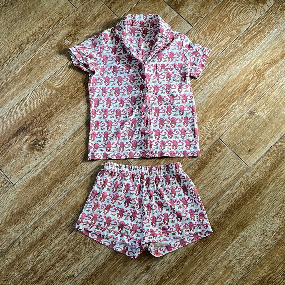 Pink Monkey ROLLER RABBIT pajamas